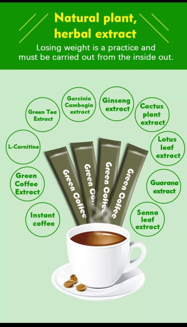 0Pcs Green Coffee Green Slim Coffee with Ginseng Control Weight-Loss New UK